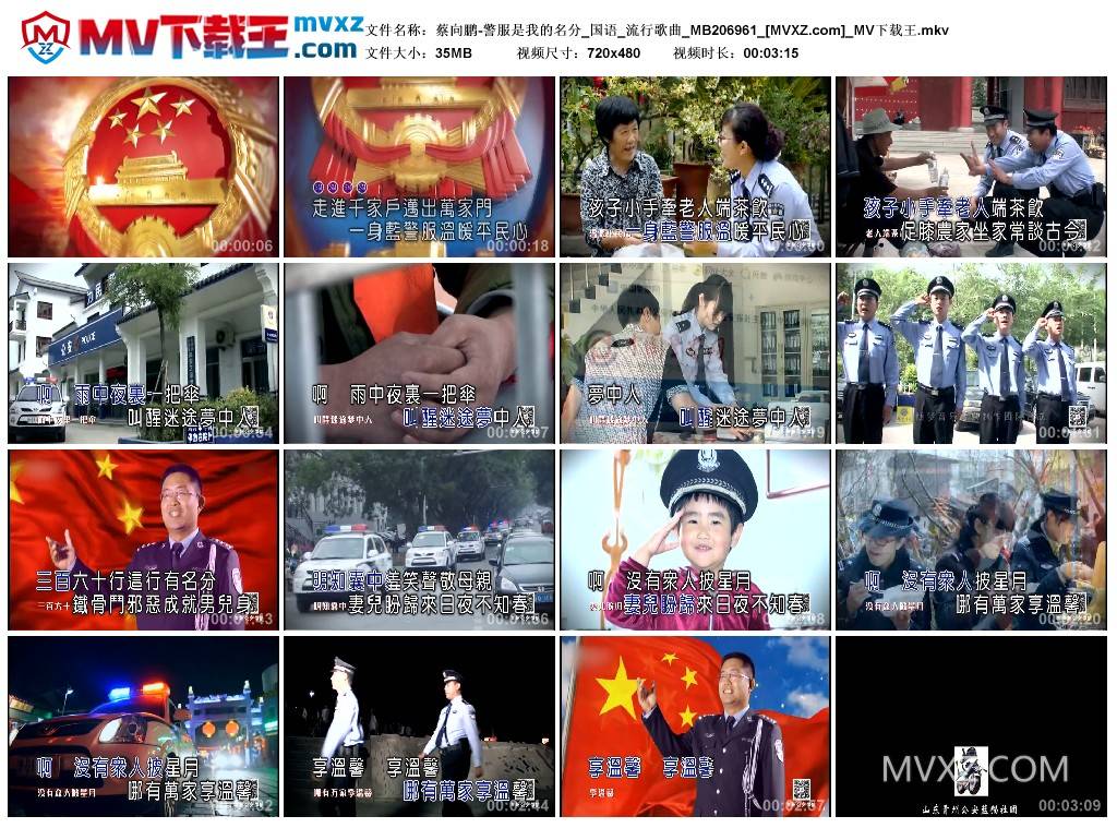蔡向鹏-警服是我的名分_国语_流行歌曲_MB206961